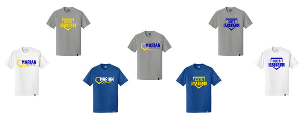 Marian Baseball Ladies New Era Heritage Tee