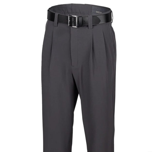 Smitty Performance Poly Spandex Tapered Charcoal Grey Umpire Base Pants w/ Expander Waistband