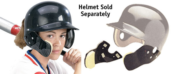 Markwort C-Flap Cheek and Jaw Guard Black - Helmet Not Included